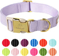 Babole Nylon Dog Collars Lavender for Small Puppy Dog,13 Colors,Adjustable Soft Comfortable Pet Collars with Safety Metal Buckle for Medium Large Boy&Girl&Female Dog(S)