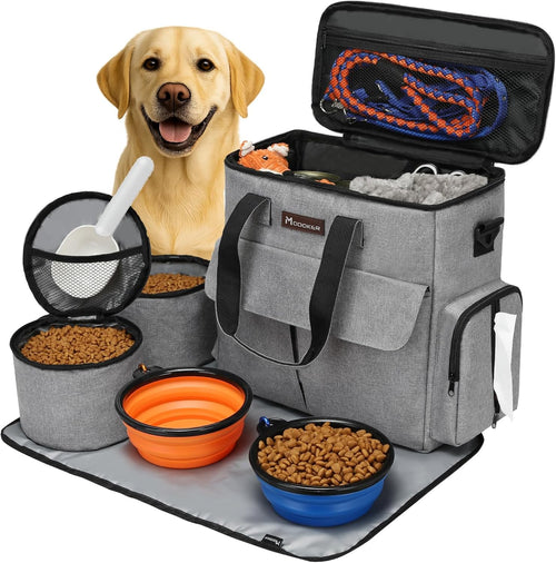 Airline Approved Pet Travel Bag, Weekend Dog Travel Set for Dog and Cat, Airline Approved Tote Organizer with Multi-Function Pockets
